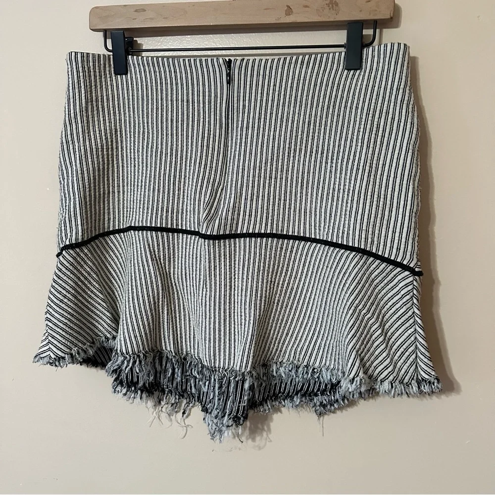 IRO Women’s skirt asymmetrical striped raw hem wrap size 40 or US 8